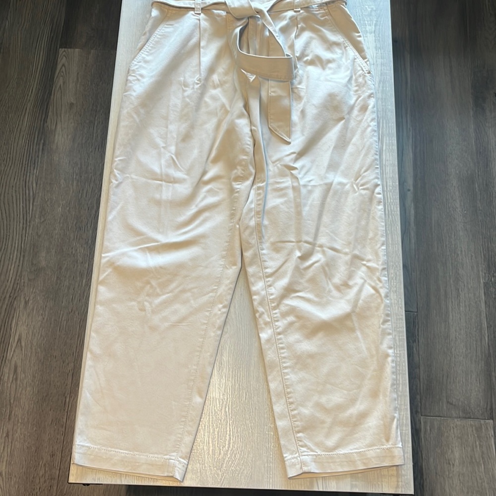 Women’s Loft Paperbag Beige Pants Size 10